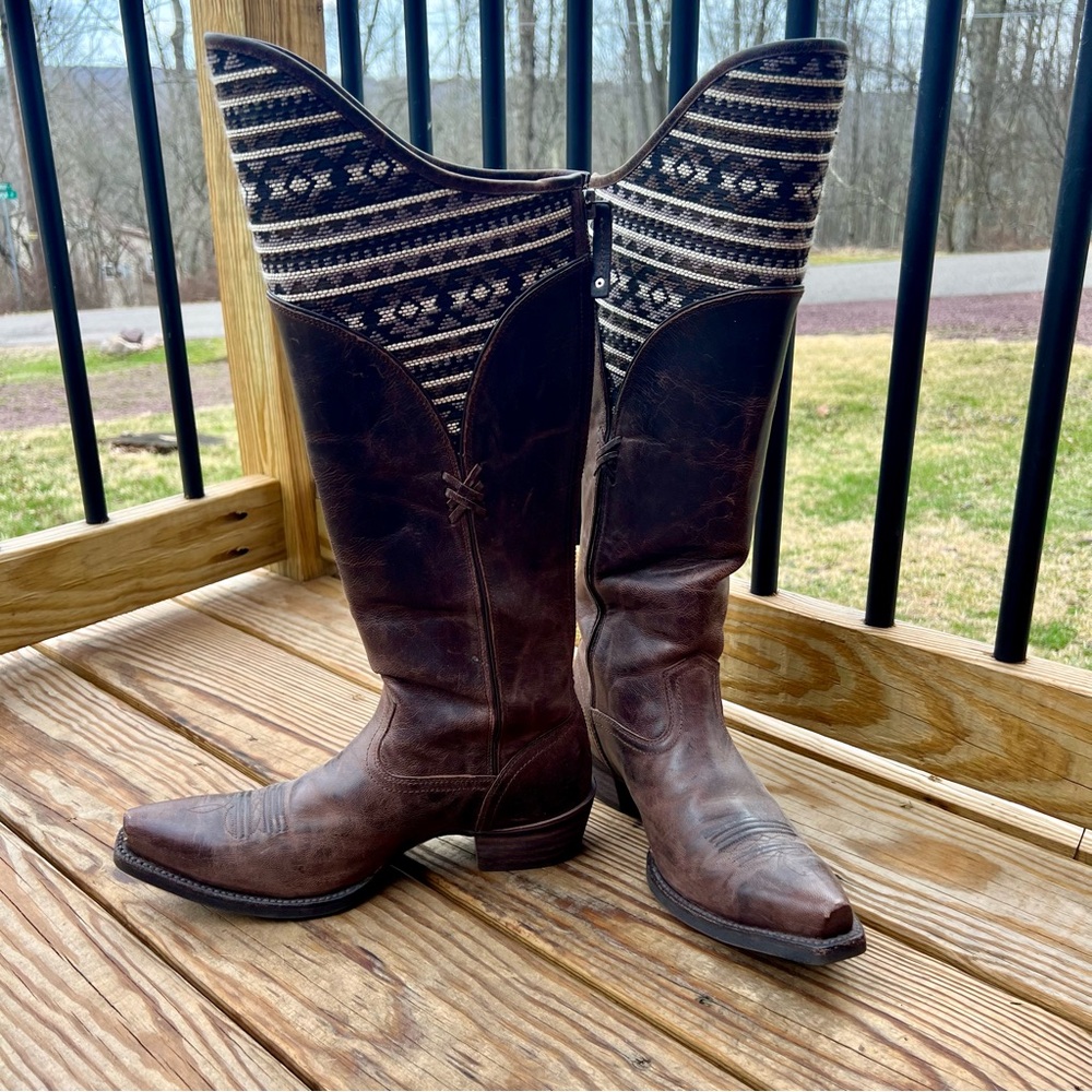 Ariat x Pendleton - Aztec Caldera Knee-high Zip Cowgirl Boots (Size 8)